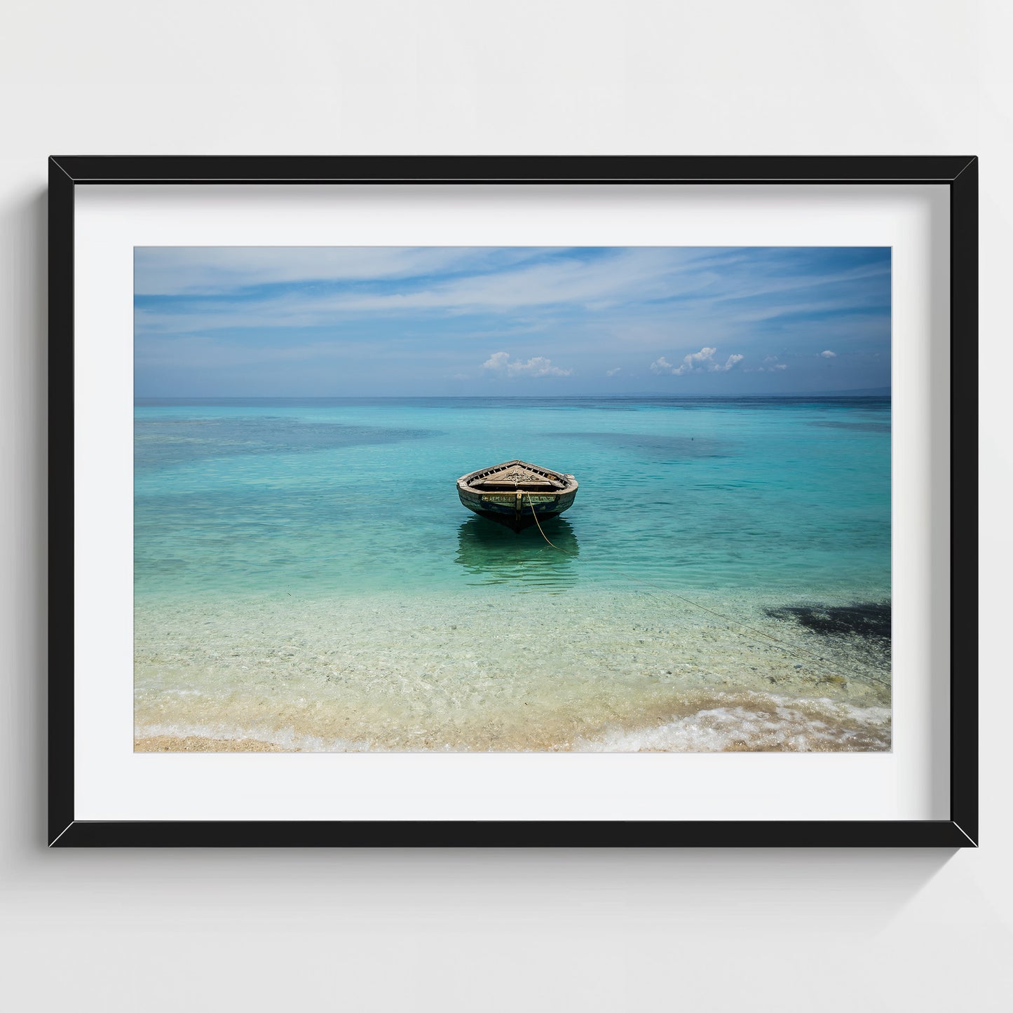 Silent boat at the beach Photography print