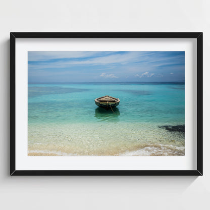 Silent boat at the beach Photography print