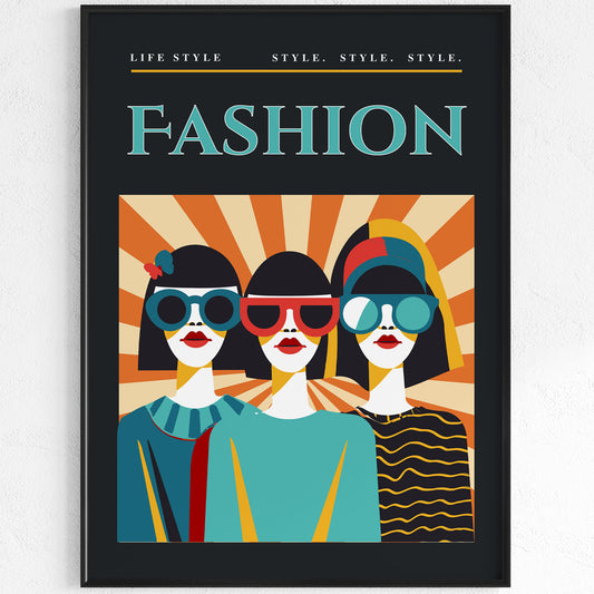 Three fashion women Printed poster