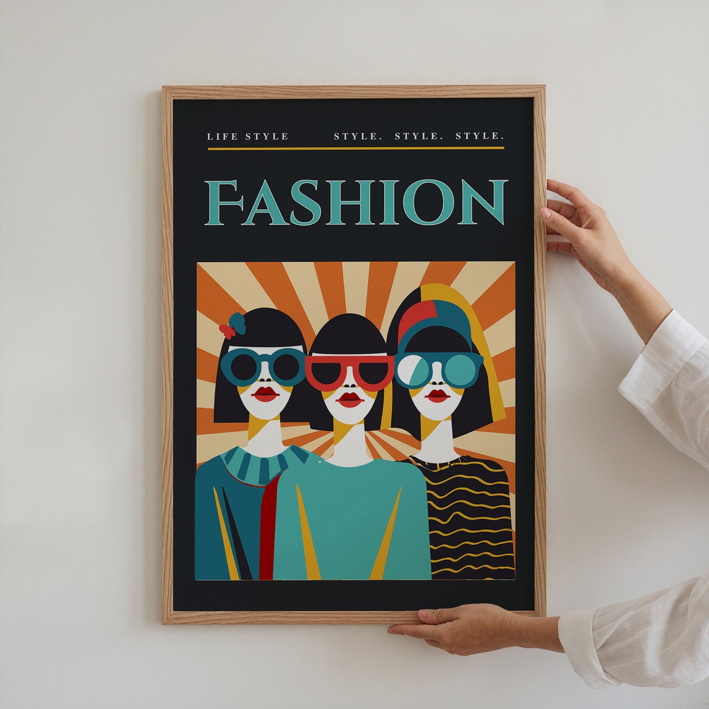 Three fashion women Printed poster