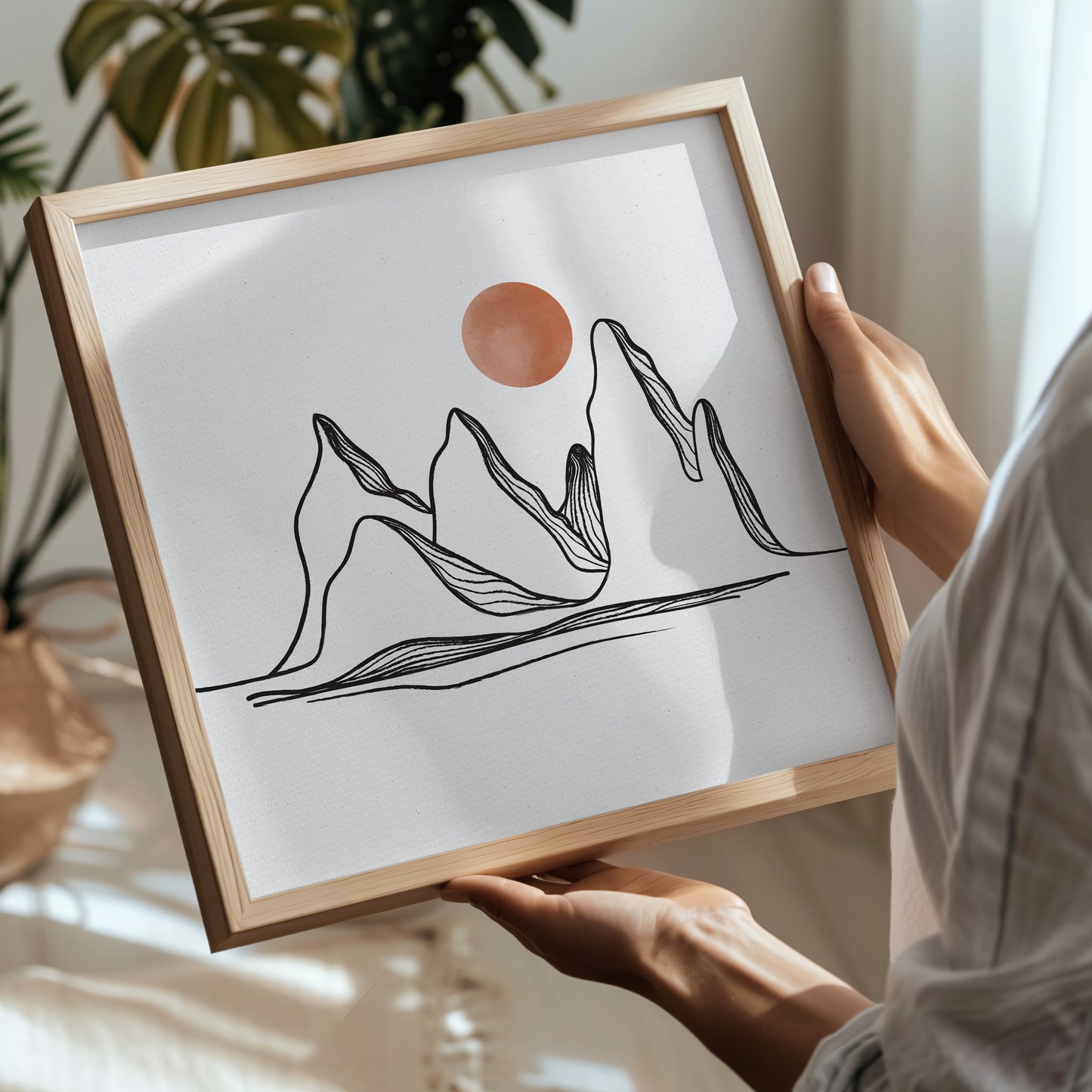 Mountains under the setting sun series 1/4 Printed poster