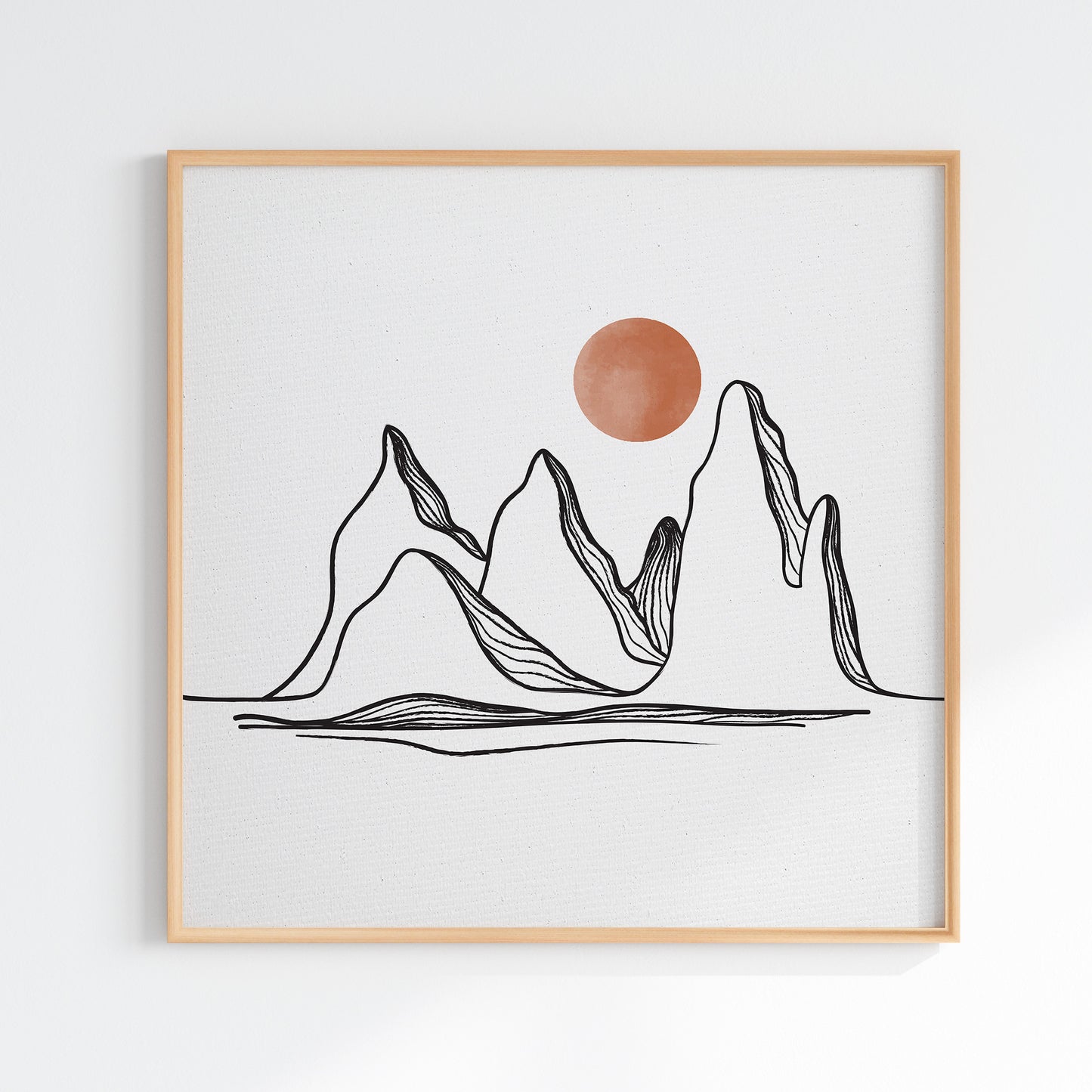 Mountains under the setting sun series 1/4 Printed poster