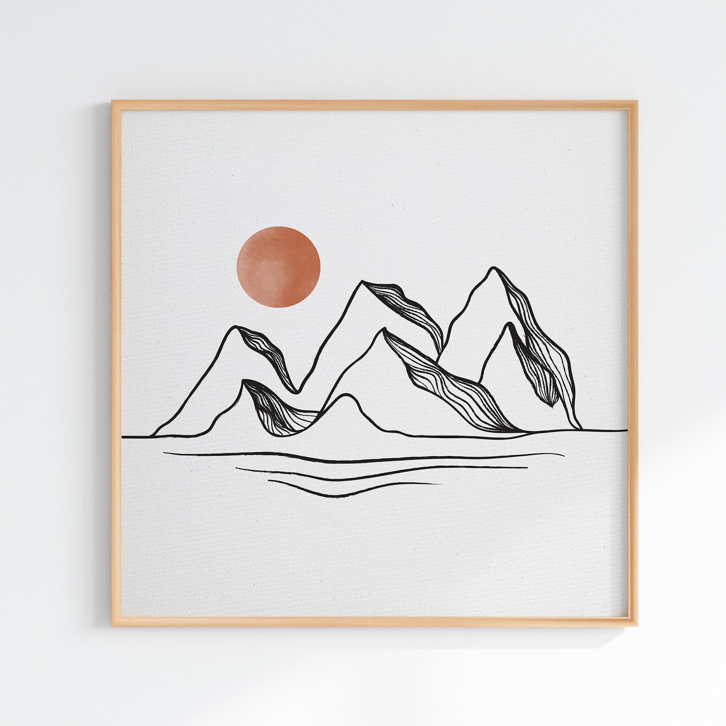 Mountains under the setting sun series 2/4 Printed poster