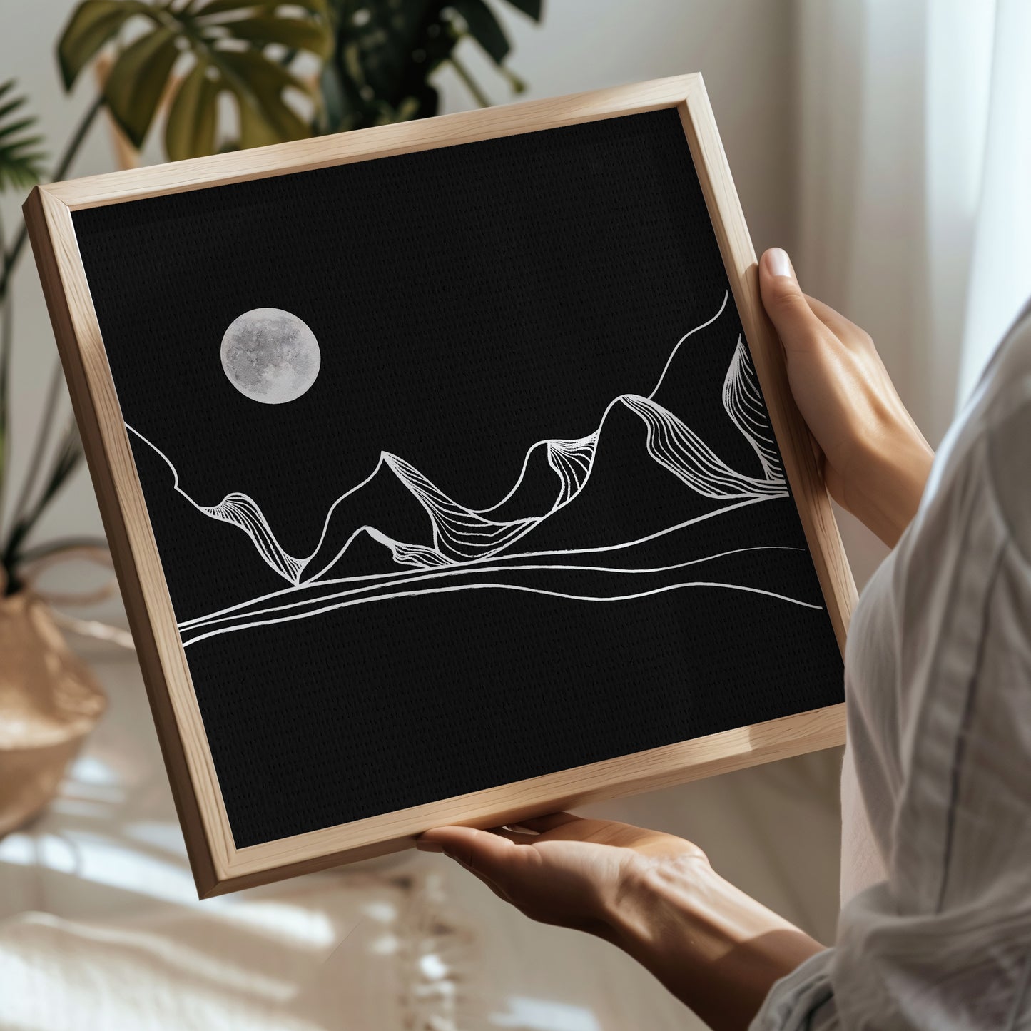 Mountains under the moon series 3/4 Printed poster