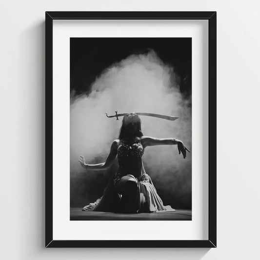 Arabic Dance in Black and White Photography print